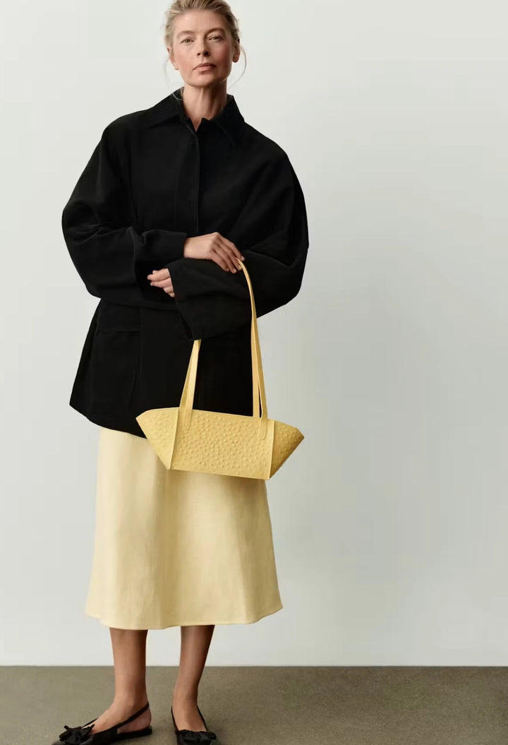 Elongated Shoulder Bag Milky Amber