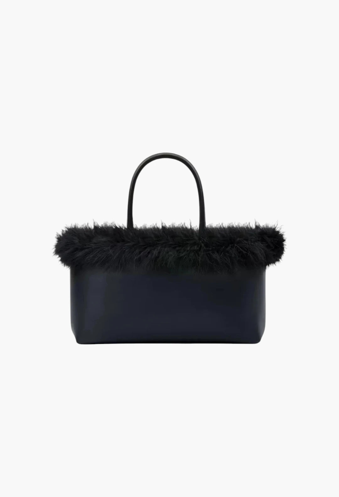 Shopper with Feathers Black