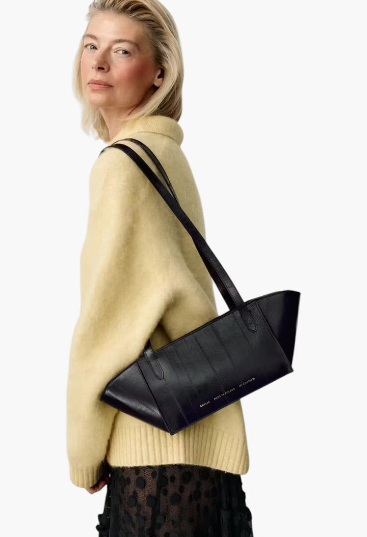 Elongated Shoulder Bag Milky Amber