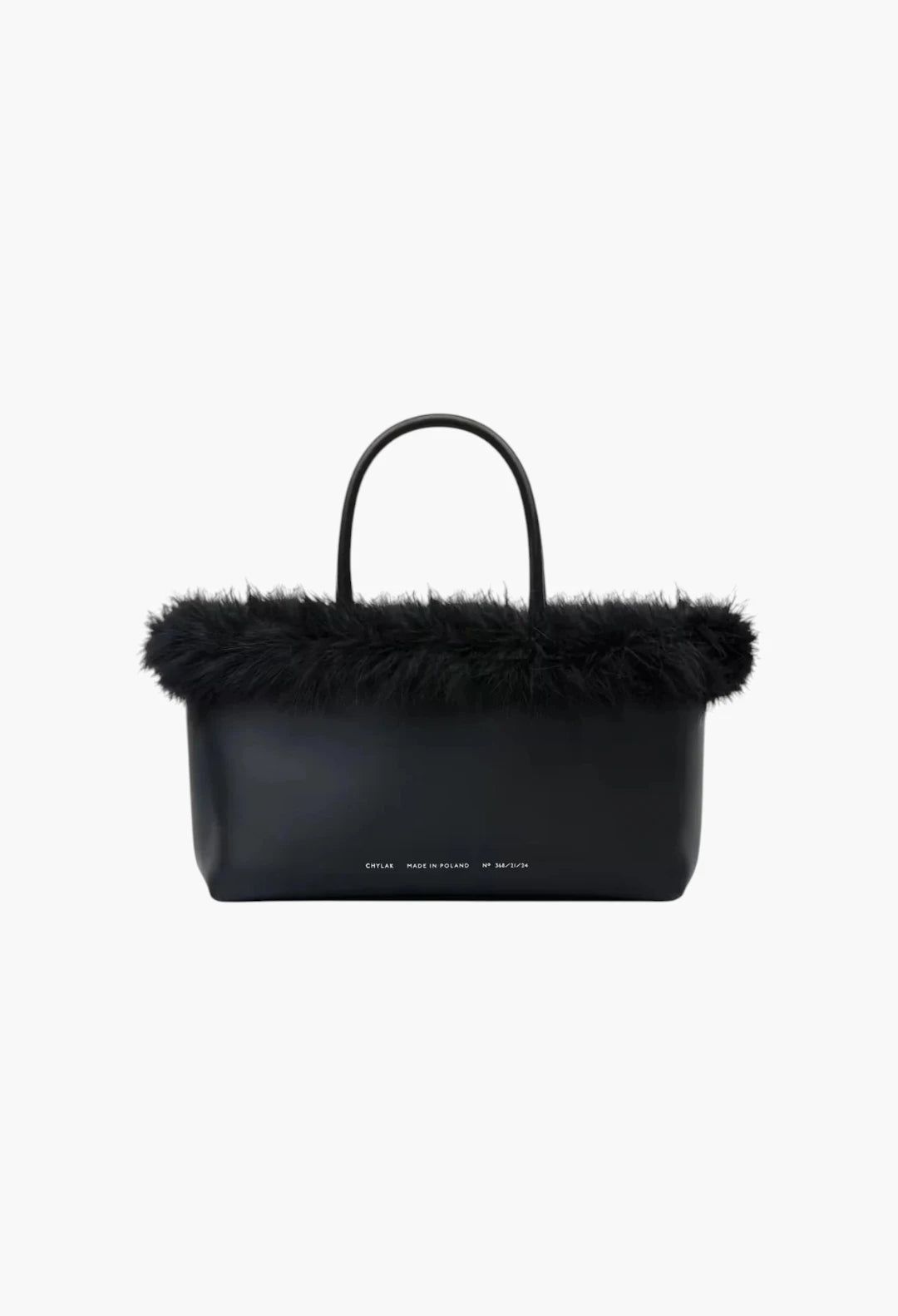 Shopper with Feathers Black