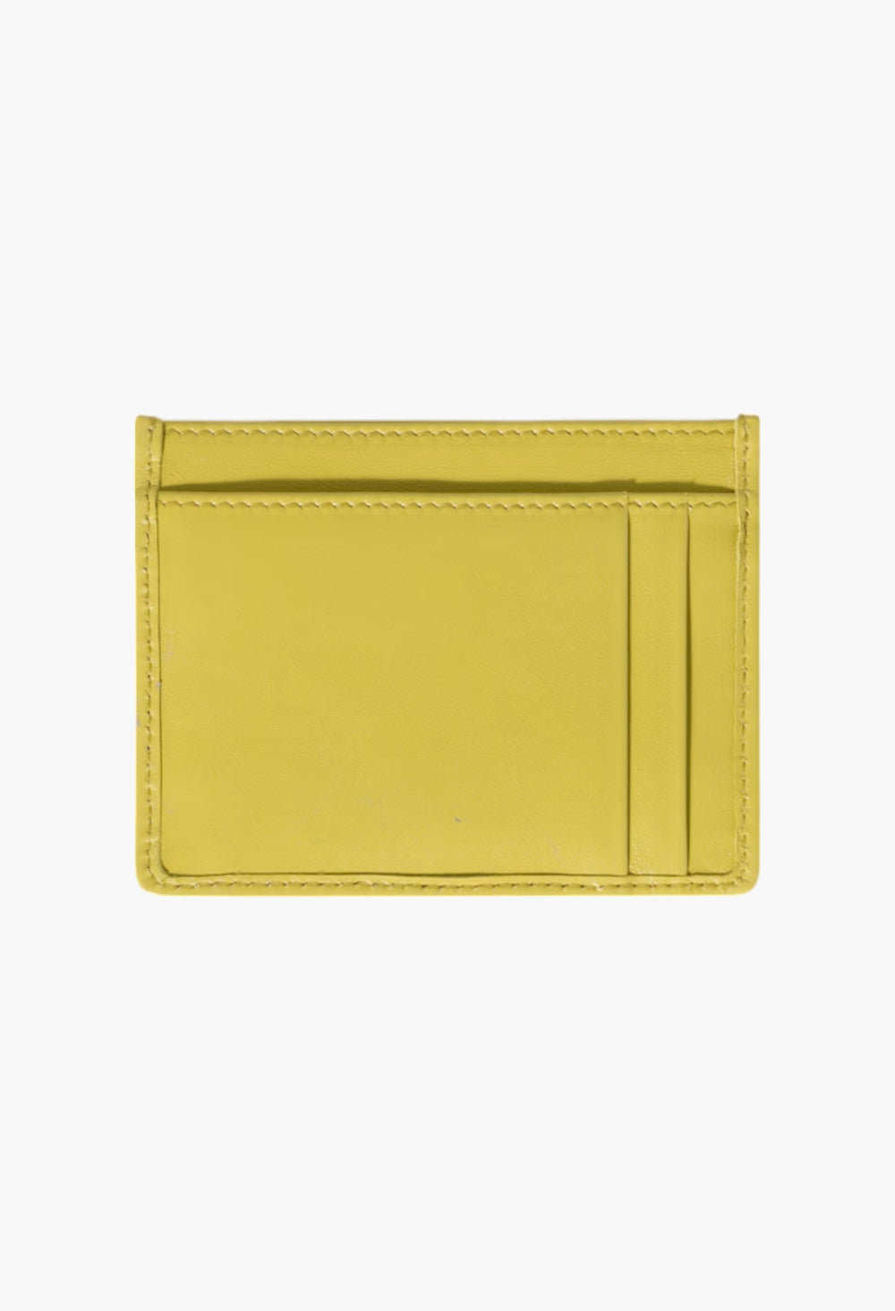 Citron Yellow - Matelassé Nappa Leather Card Holder - GLAM MODA