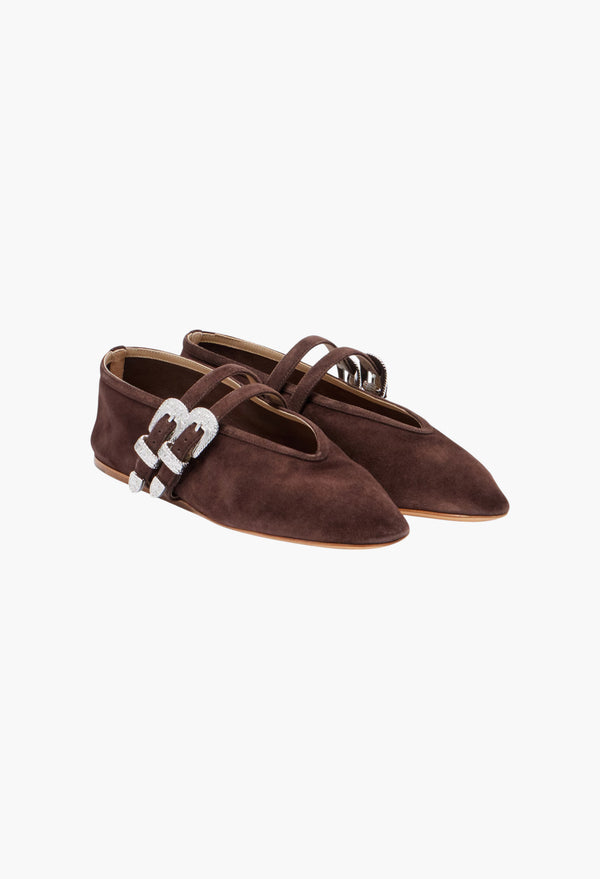 Claudia suede ballet flats