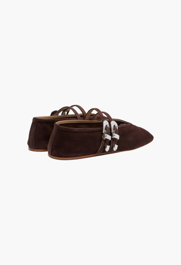 Claudia suede ballet flats