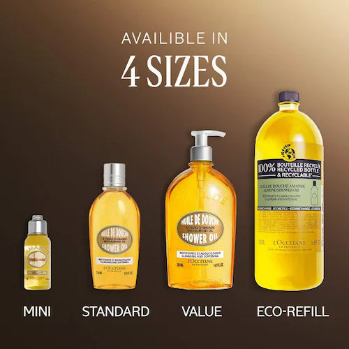 Cleansing And Softening Refillable Shower Oil With Almond Oil - GLAM MODA