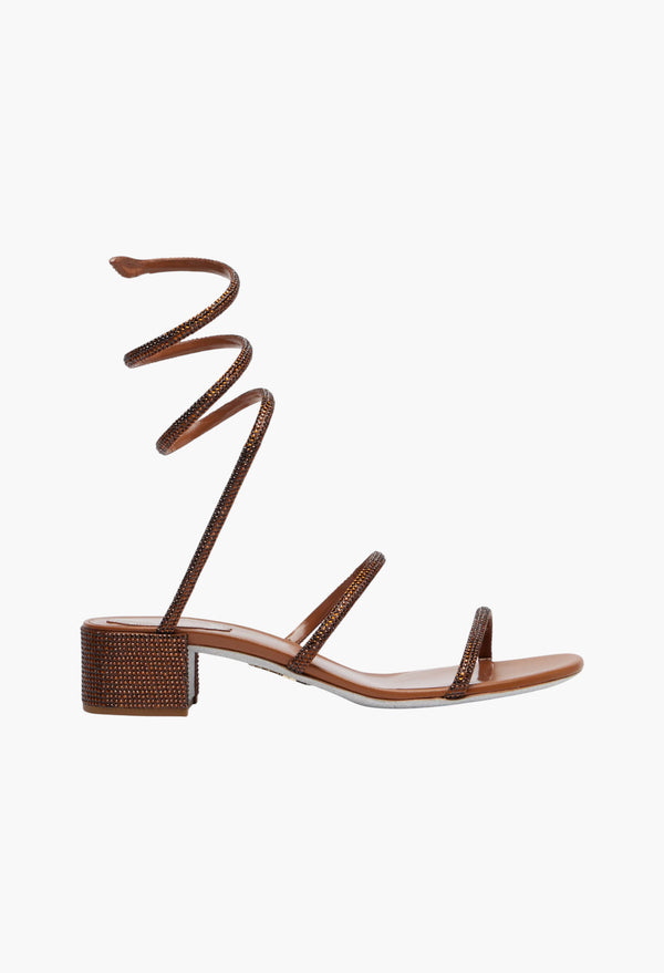 Cleo 40 Embellished Satin Sandals