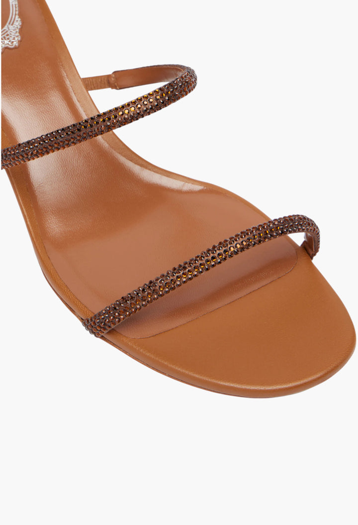 Cleo 40 Embellished Satin Sandals - GLAM MODA