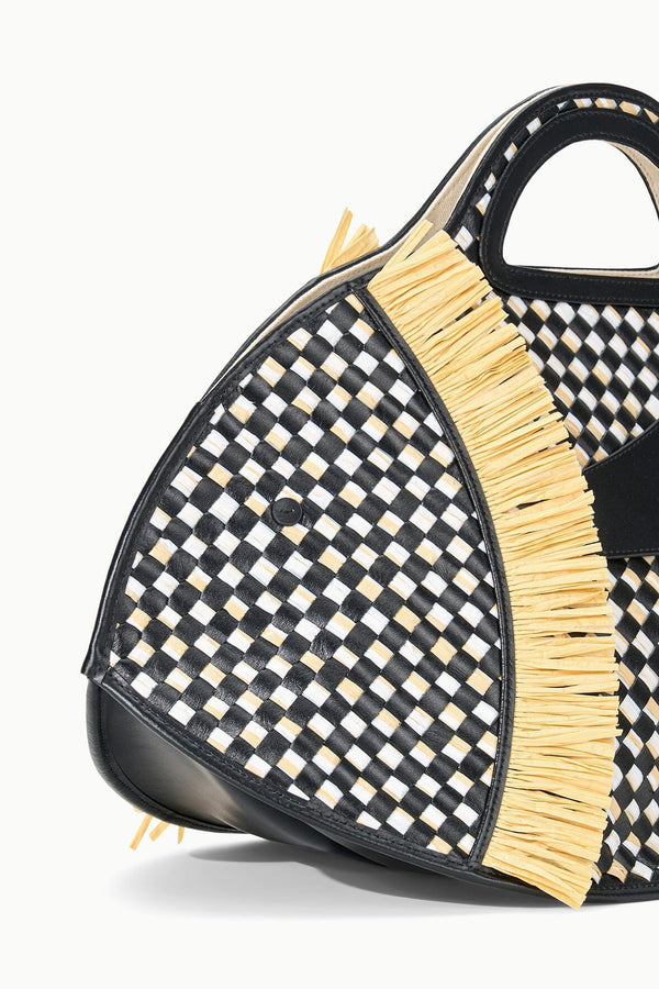 Cleo Fish Basket Tote Black Natural