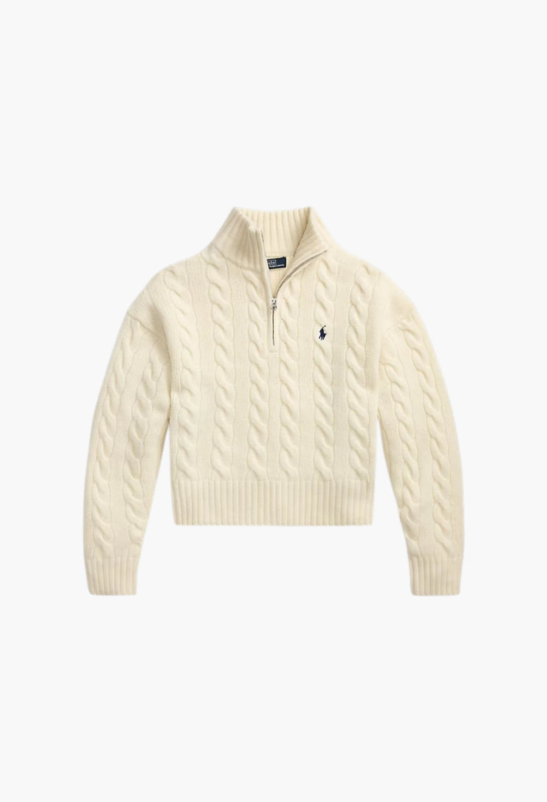 Cable Wool-Cashmere Half-Zip Jumper