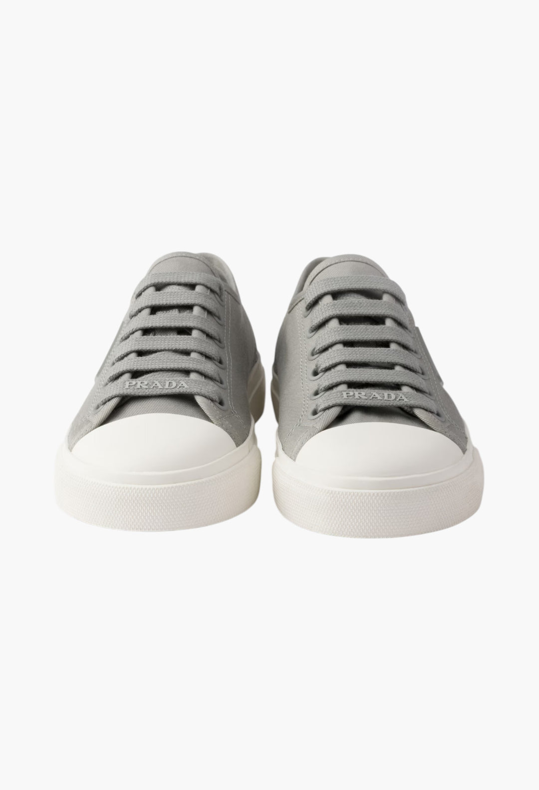 Cloudy Gray - Cotton Gabardine Sneakers - GLAM MODA
