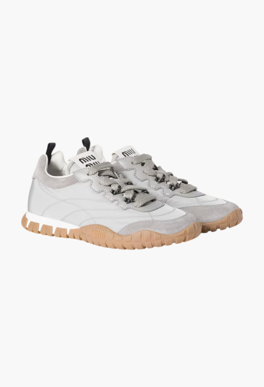 Cloudy Gray - Tyre technical fabric and suede sneakers - GLAM MODA