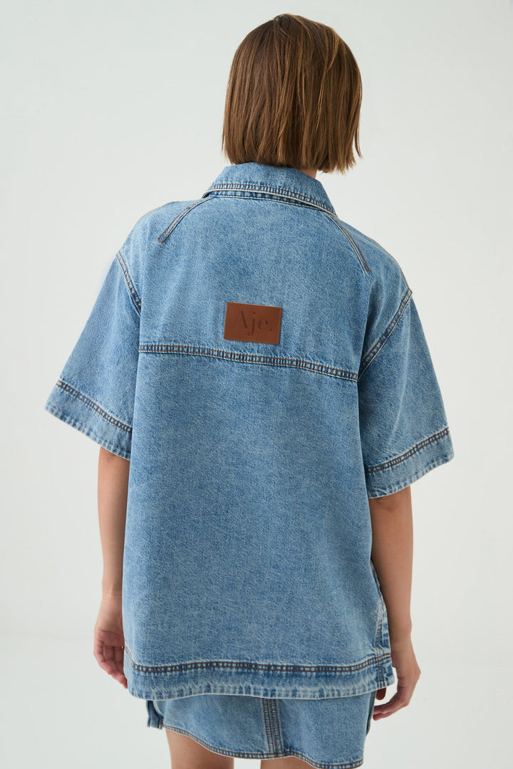 Coastal wash - Juno Denim Shirt - GLAM MODA