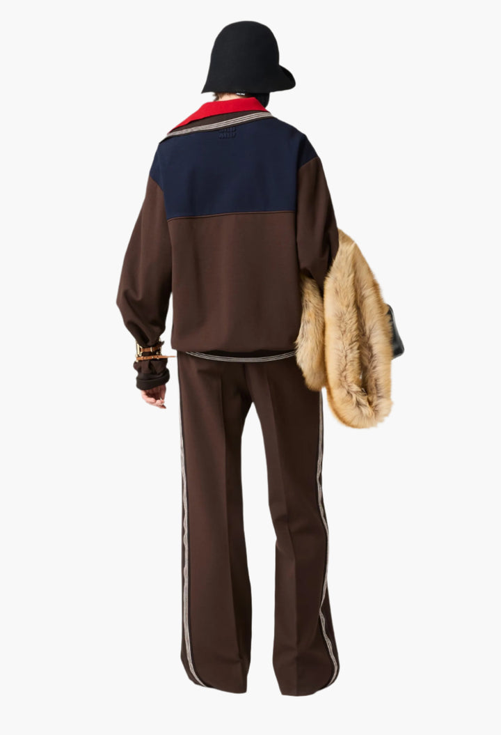 Cocoa Brown - Fabric Stitch Knit Pants - GLAM MODA