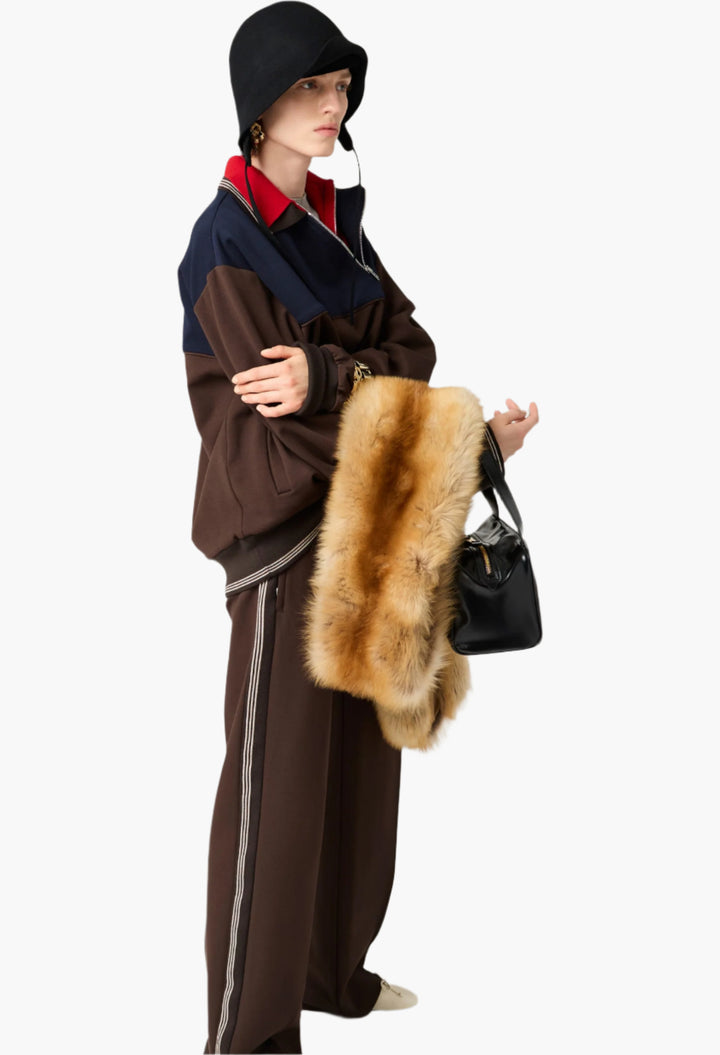 Cocoa Brown - Fabric Stitch Knit Pants - GLAM MODA