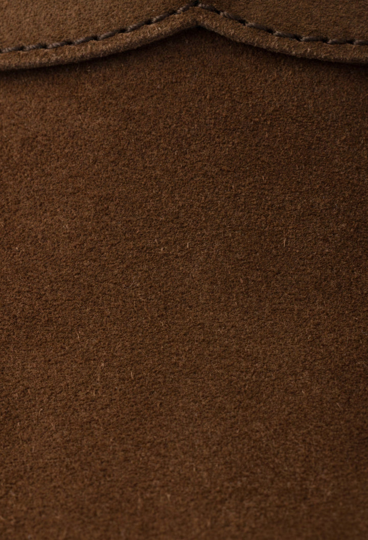 Cocoa Brown - Suede Flatform Mules - GLAM MODA