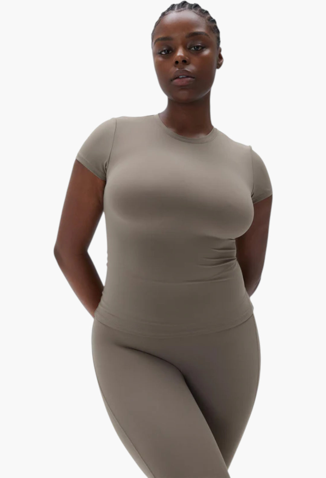 Cocoa Brown - Ultimate Short Sleeve Top - GLAM MODA