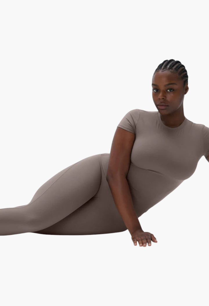 Cocoa Brown - Ultimate Short Sleeve Top - GLAM MODA