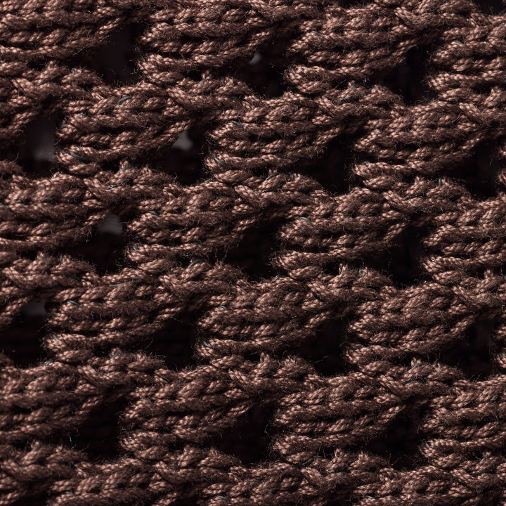 Cocoa/Chalk White - IVY Cotton Mesh Tote Bag - GLAM MODA