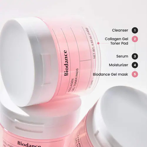 Collagen Gel Toner Pads for Pore Minimizing & Firming Care - GLAM MODA