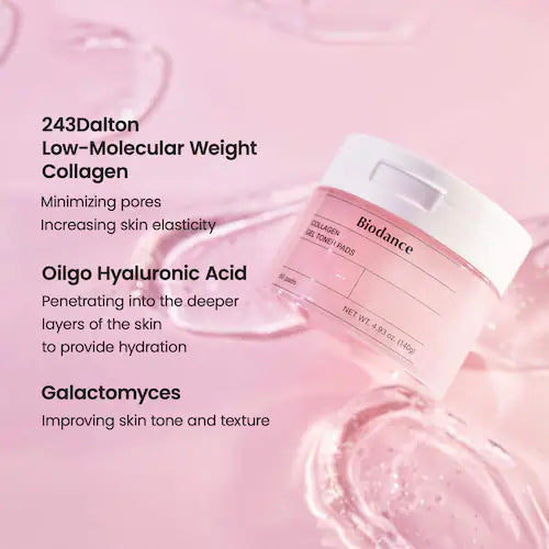 Collagen Gel Toner Pads for Pore Minimizing & Firming Care - GLAM MODA