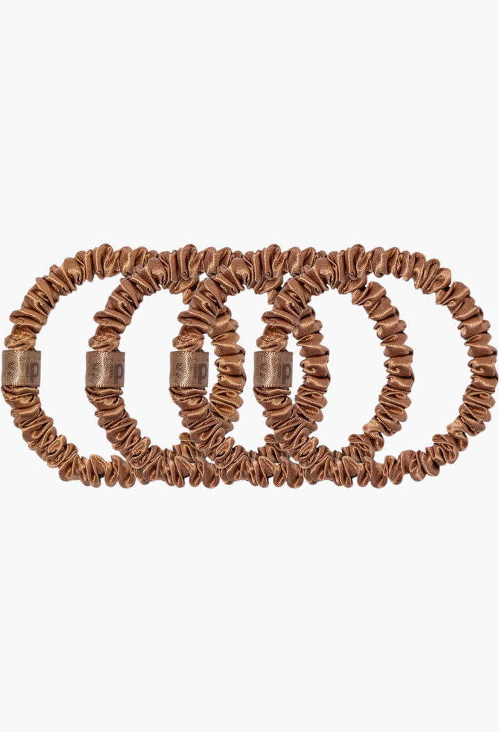 Copper - Slip Pure Silk Skinny Scrunchies - GLAM MODA