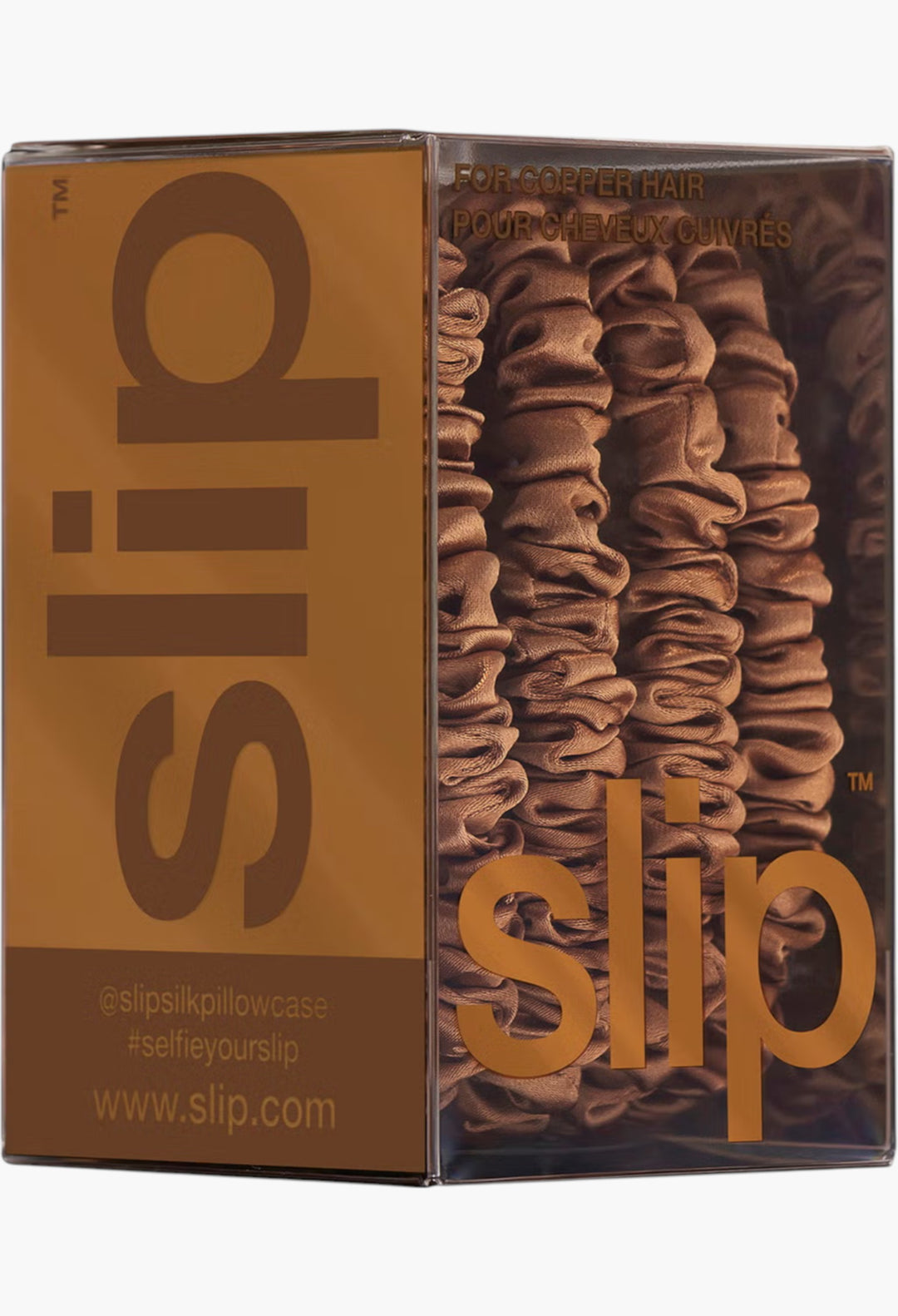 Copper - Slip Pure Silk Skinny Scrunchies - GLAM MODA