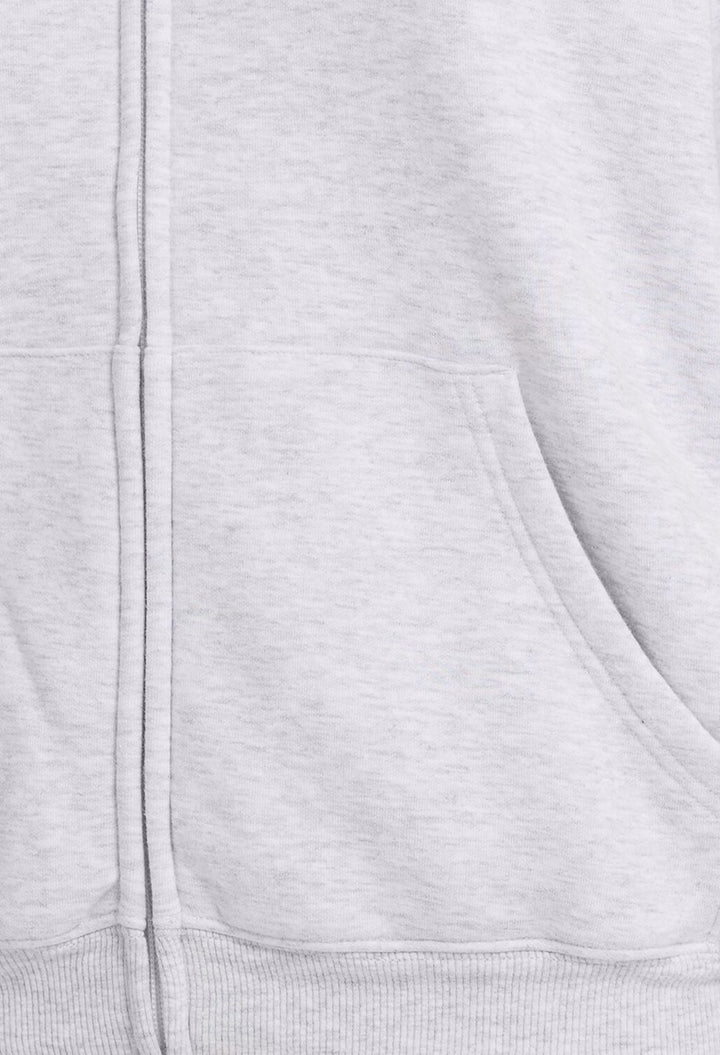 Cotton Blend Classic Zip-Up Hoodie - GLAM MODA