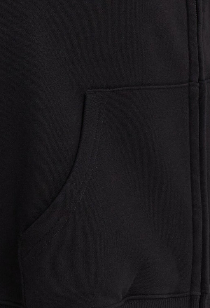 Cotton Blend Classic Zip-Up Hoodie - GLAM MODA