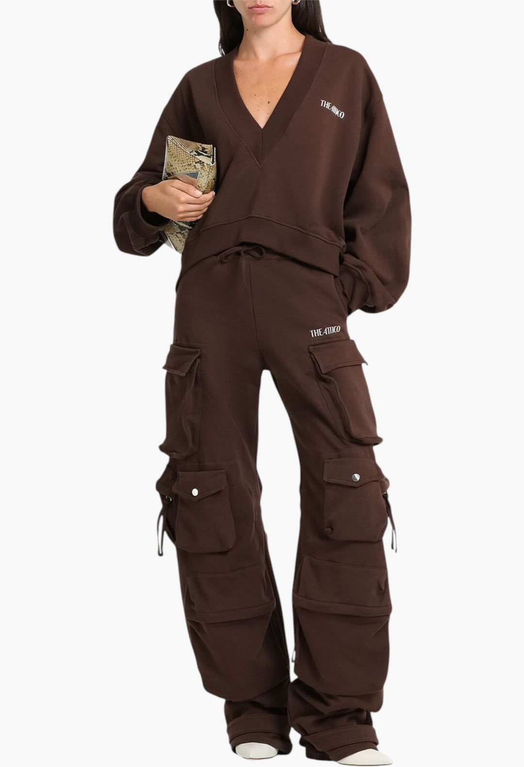 Cotton Jersey Cargo Sweatpants - GLAM MODA