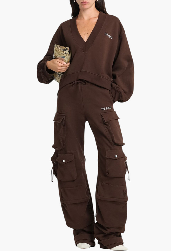 Cotton Jersey Cargo Sweatpants - GLAM MODA