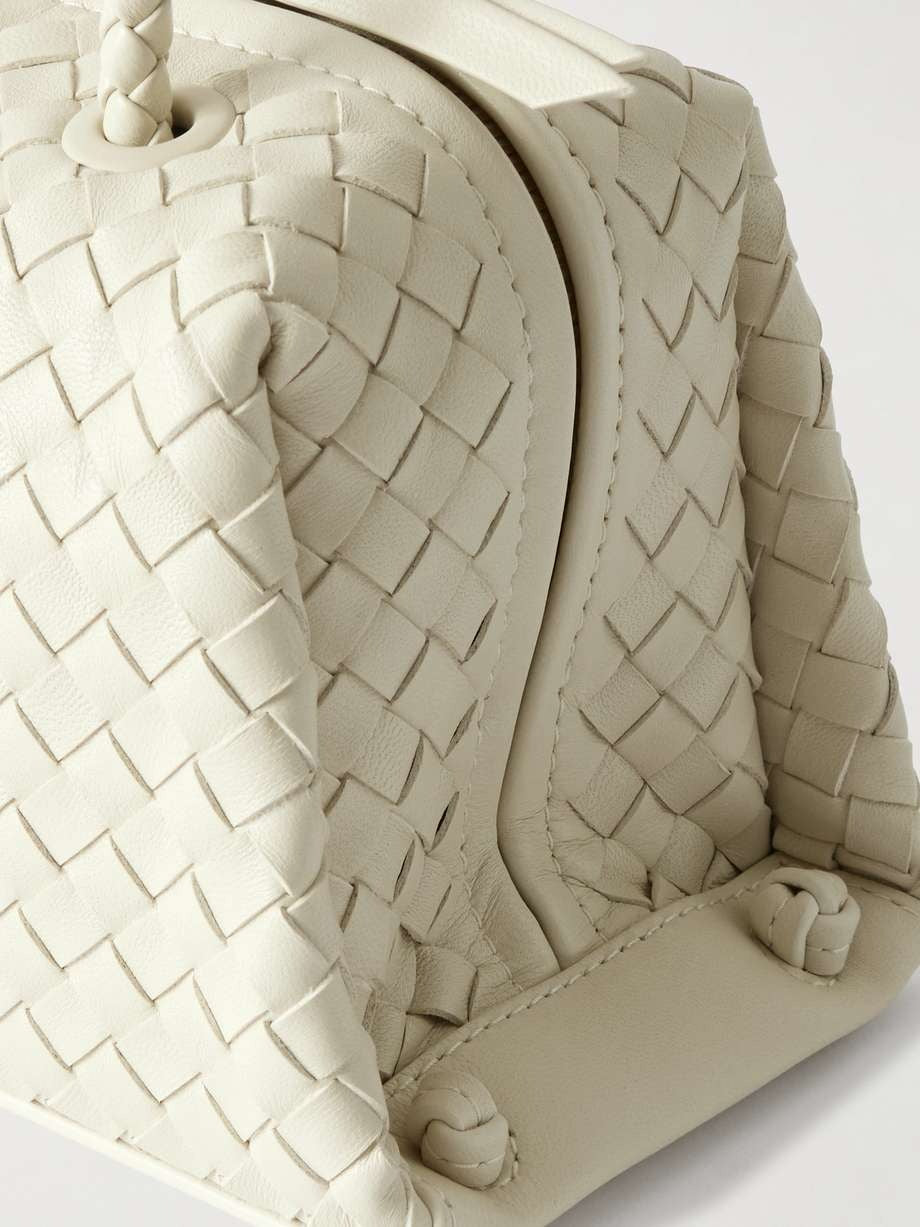 Cream - Tokyo Intrecciato Leather Shoulder Bag - GLAM MODA