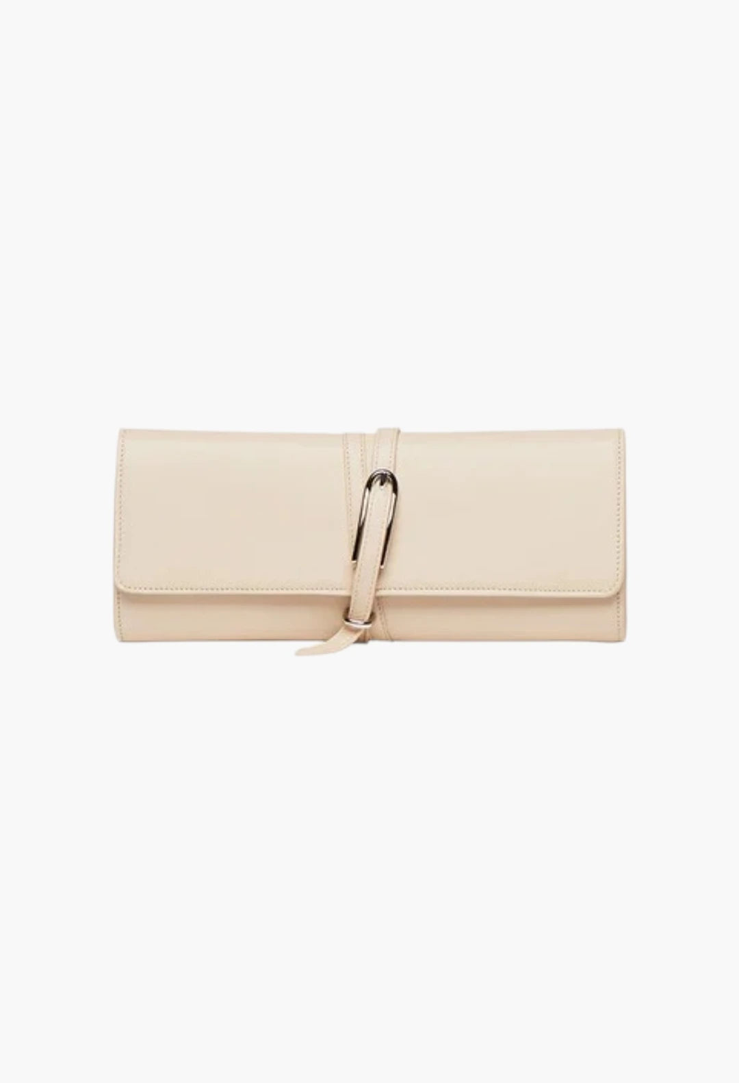 Belted Clutch Black Croc