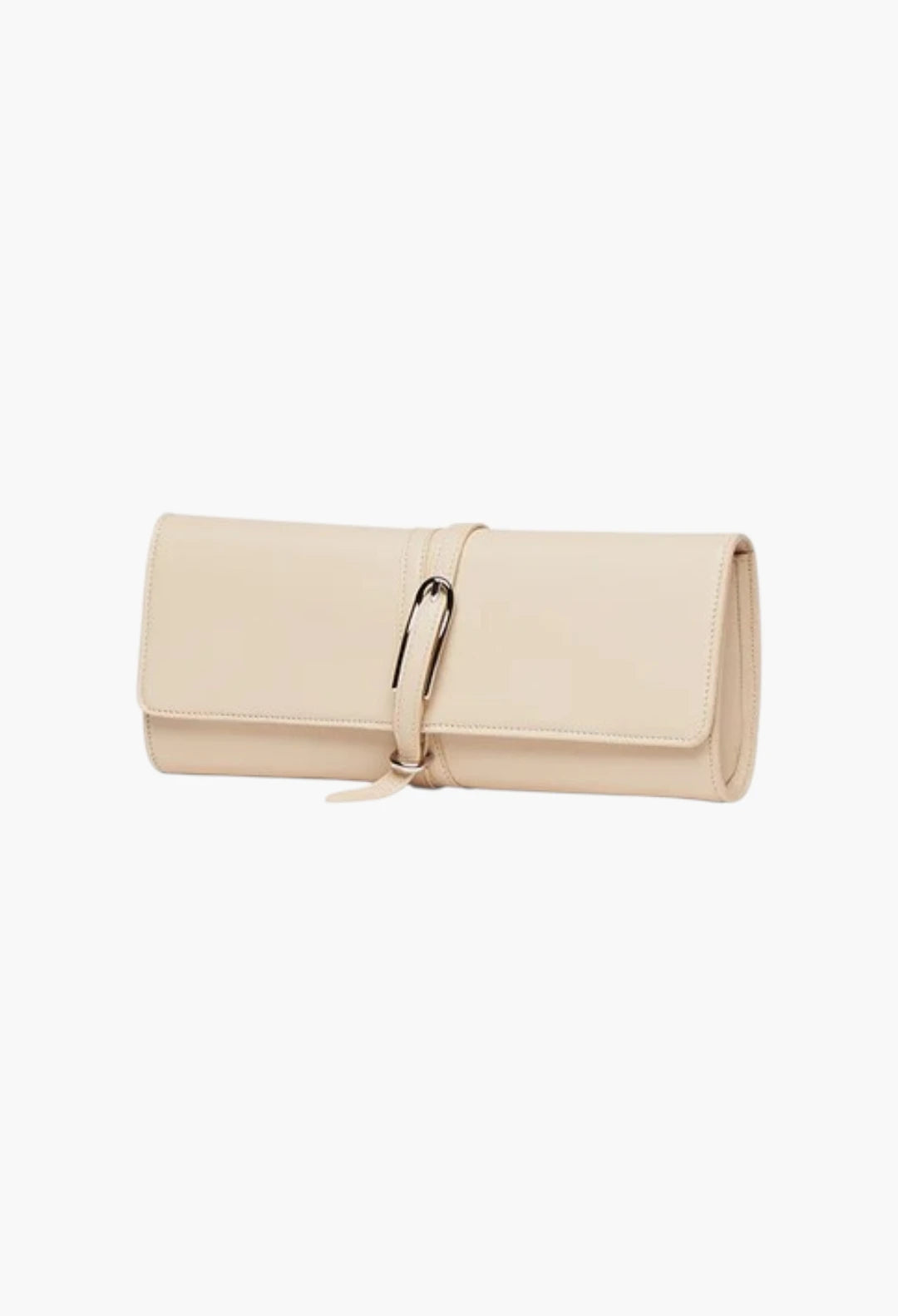 Belted Clutch Black Croc