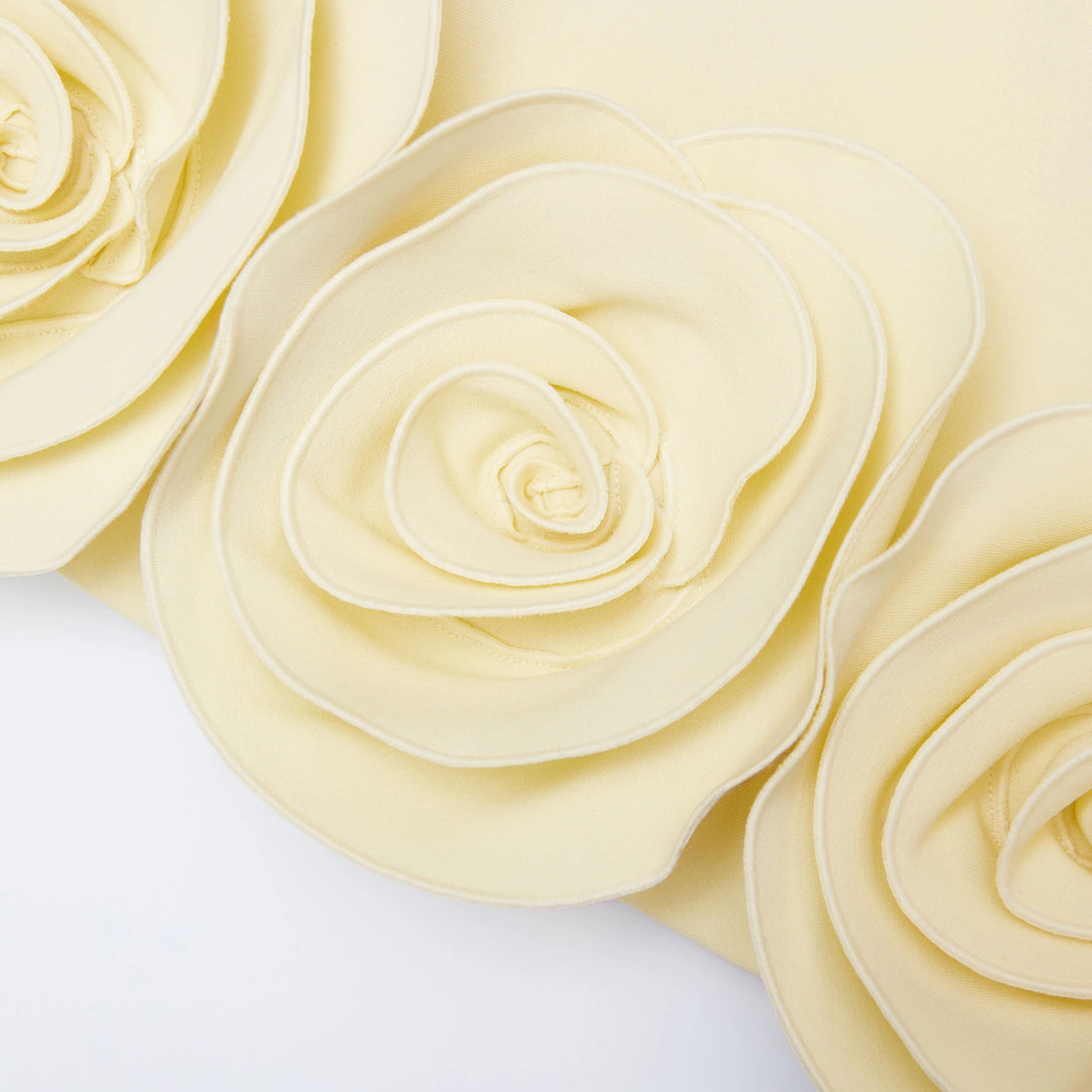 Crepe 3d Flower Mini Dress - GLAM MODA