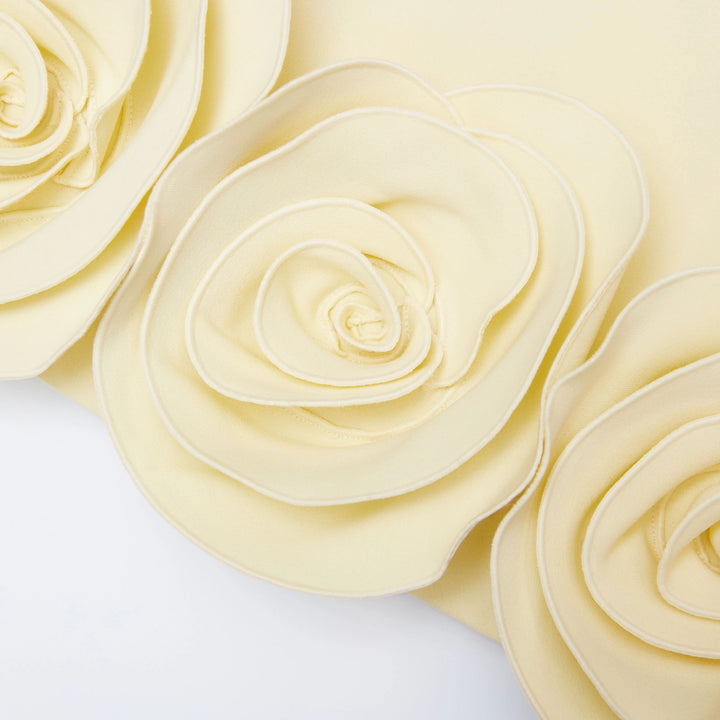 Crepe 3d Flower Mini Dress - GLAM MODA