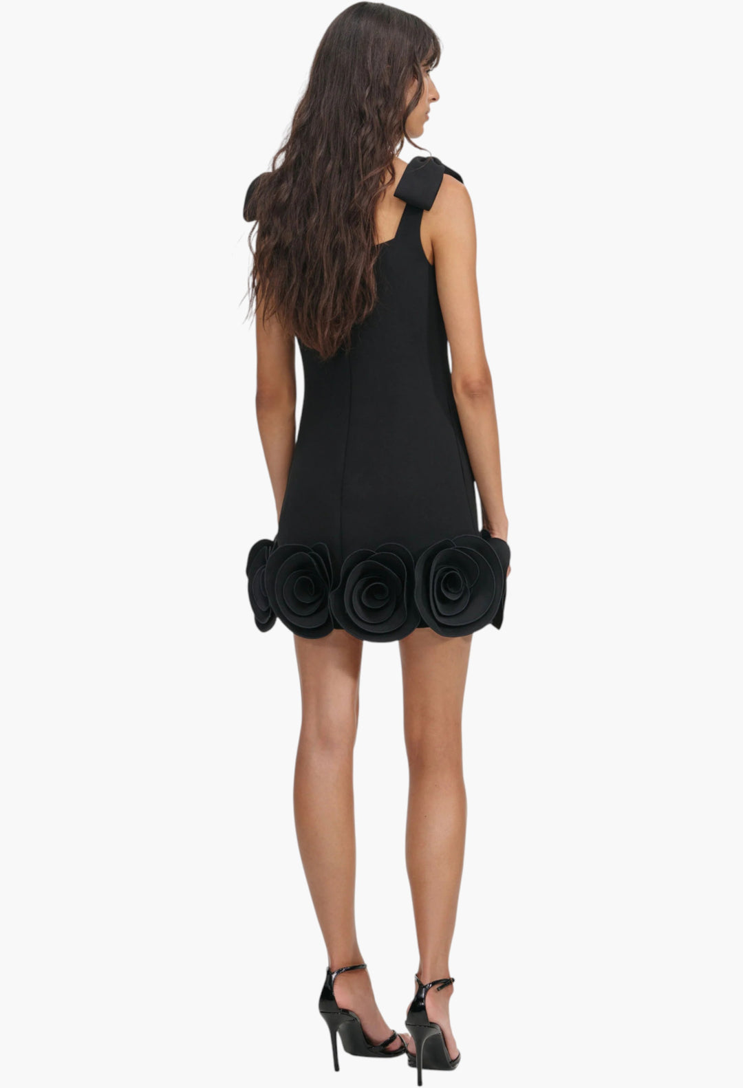 Crepe 3d Flower Mini Dress - GLAM MODA