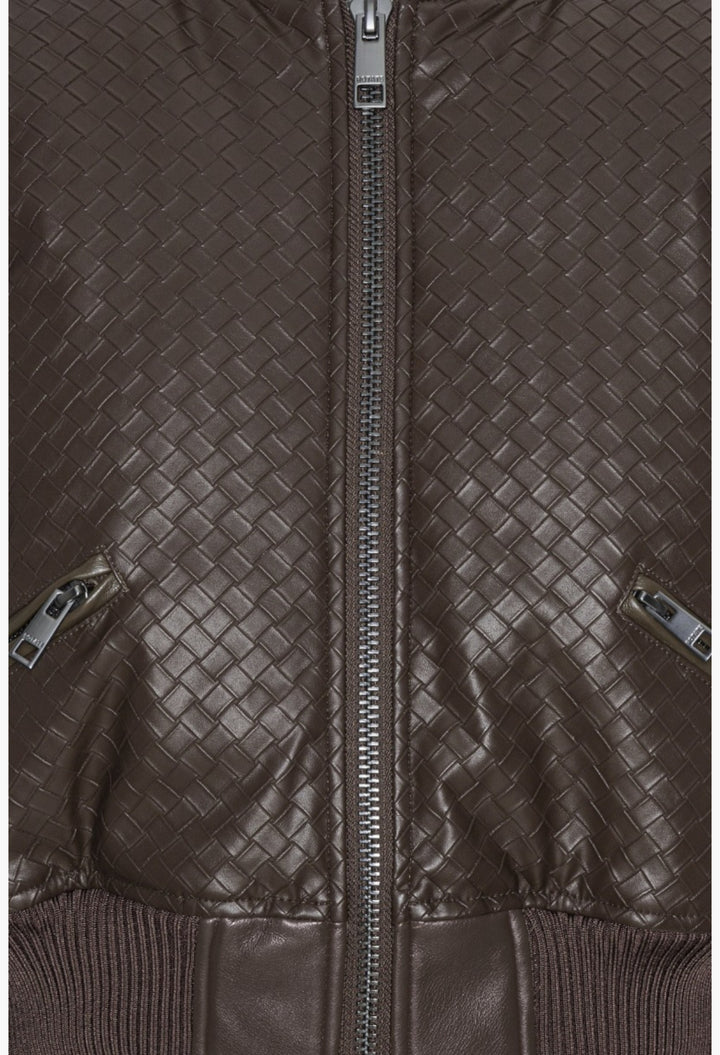 Cropped Puffer Jacket Dark Brown - GLAM MODA