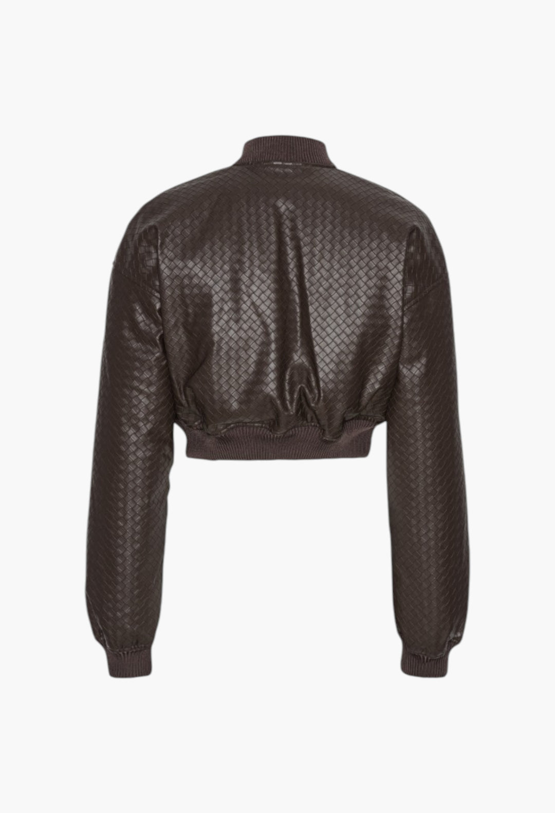 Cropped Puffer Jacket Dark Brown - GLAM MODA