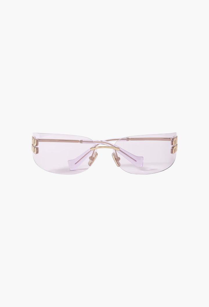 D-Frame Gold-Tone Sunglasses - GLAM MODA
