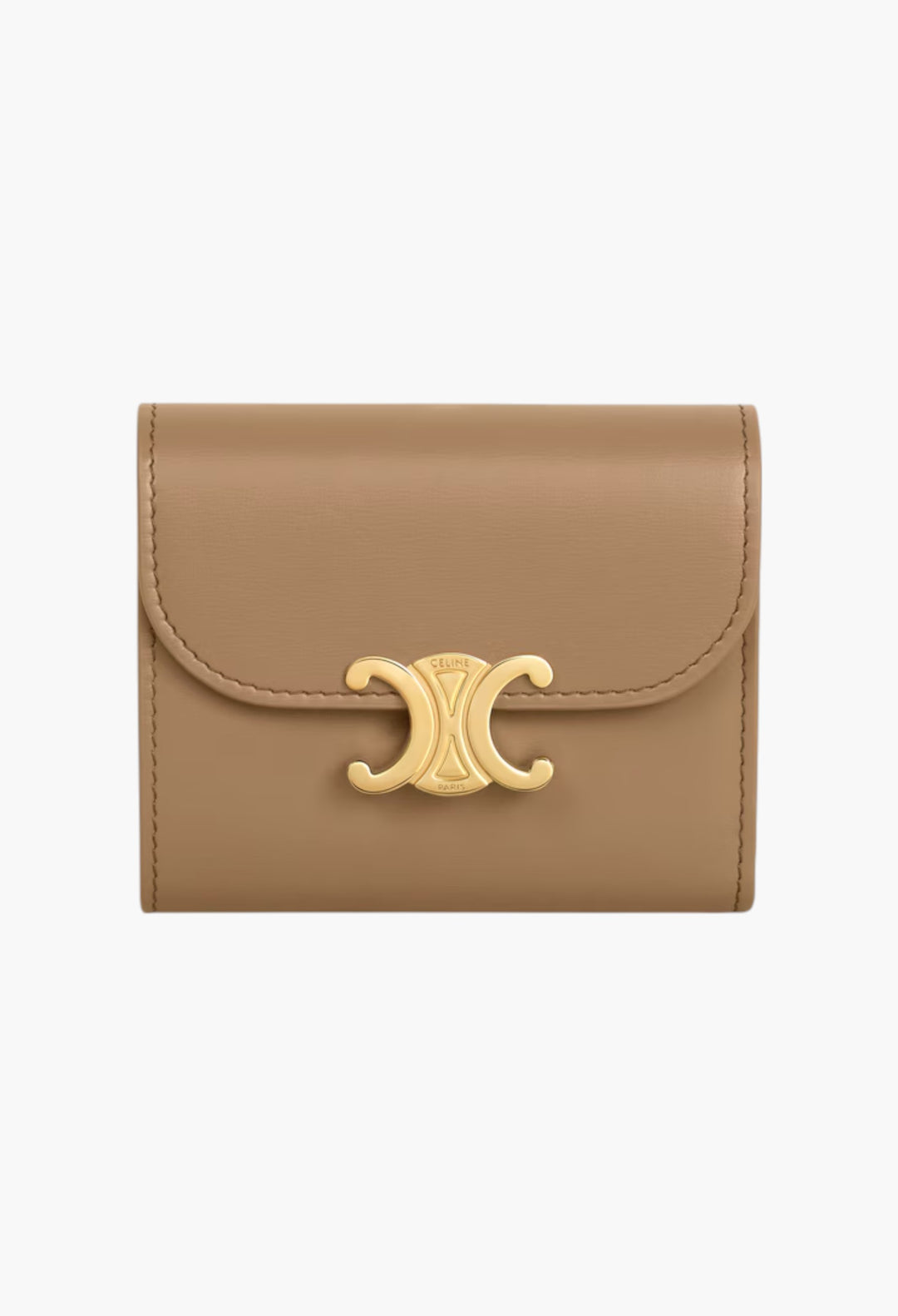 Small Flap Wallet Triomphe In Shiny Calfskin - GLAM MODA