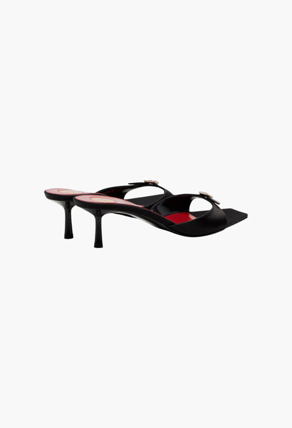 Daisy 50 satin crêpe mules