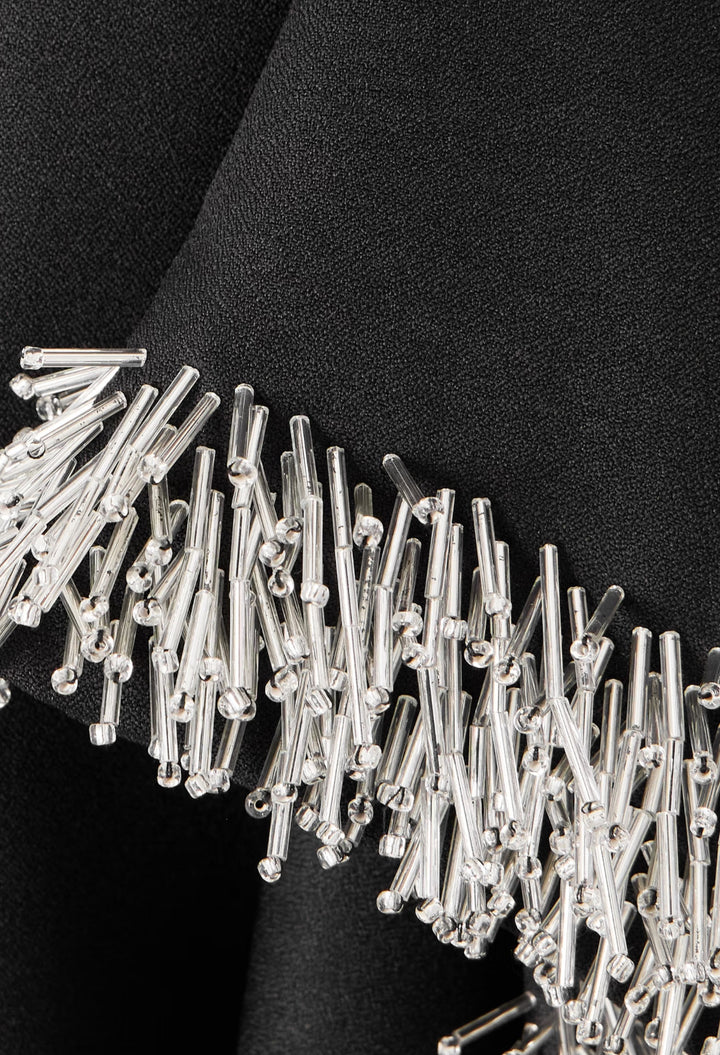 Darcy Embellished Crepe Mini Dress - GLAM MODA