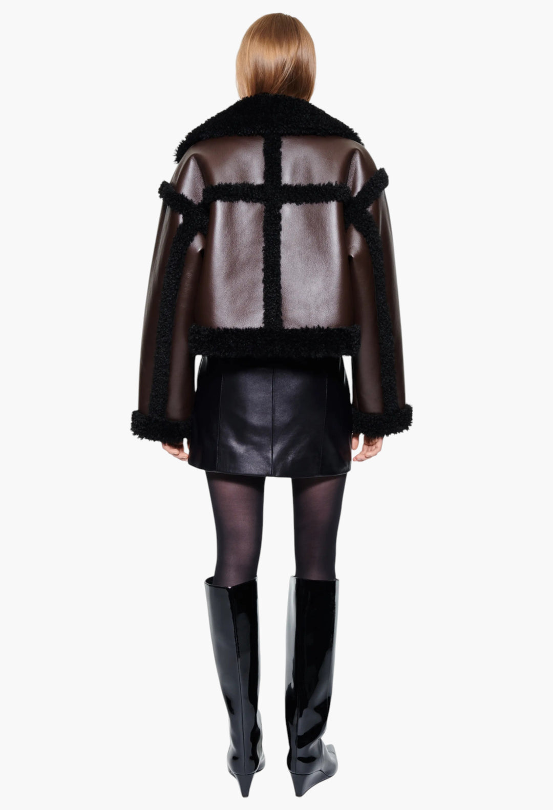 Dark Brown/Black - Kristy Jacket - GLAM MODA