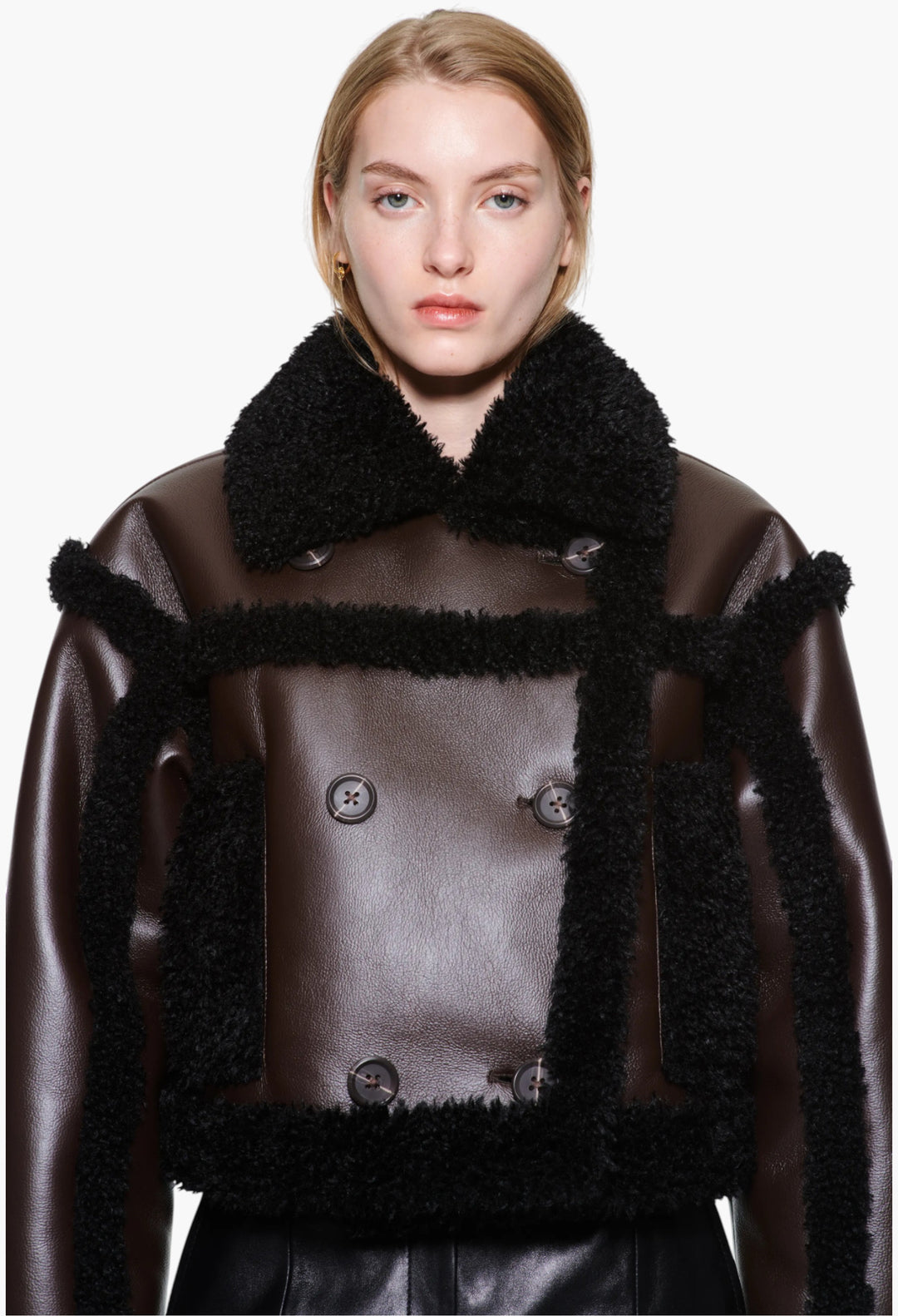 Dark Brown/Black - Kristy Jacket - GLAM MODA