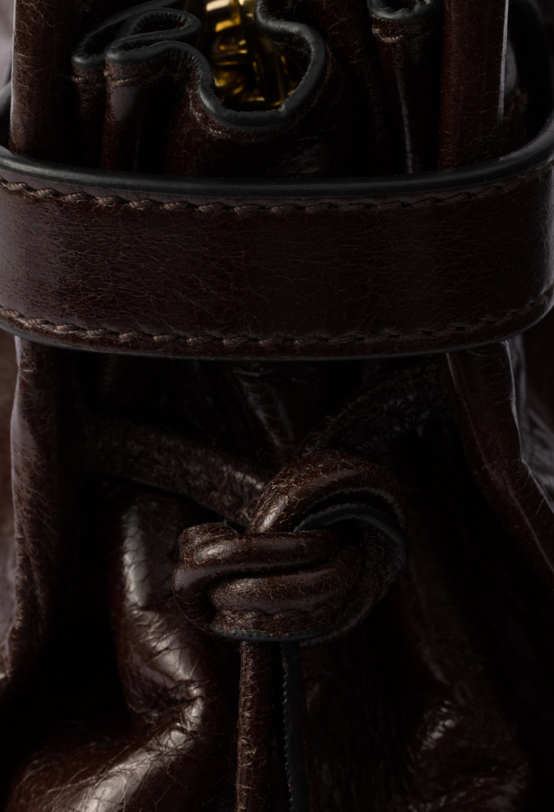 Dark Brown - Prada Bonnie Extra Large Leather Handbag - GLAM MODA