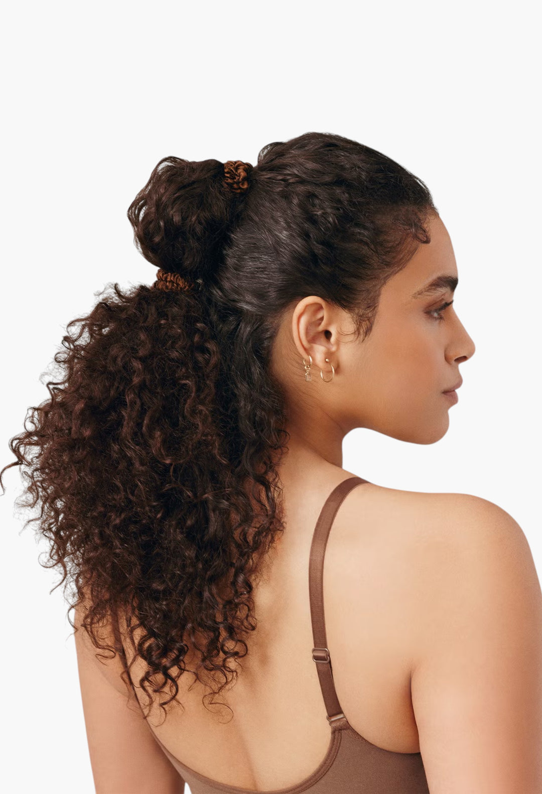 Dark Brown - Slip Pure Silk Skinny Scrunchies - GLAM MODA