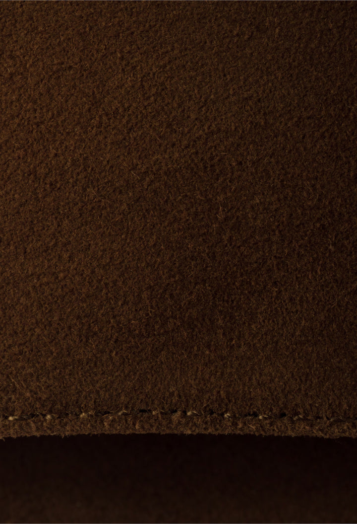 Dark Brown - Suede Platform Sandals - GLAM MODA