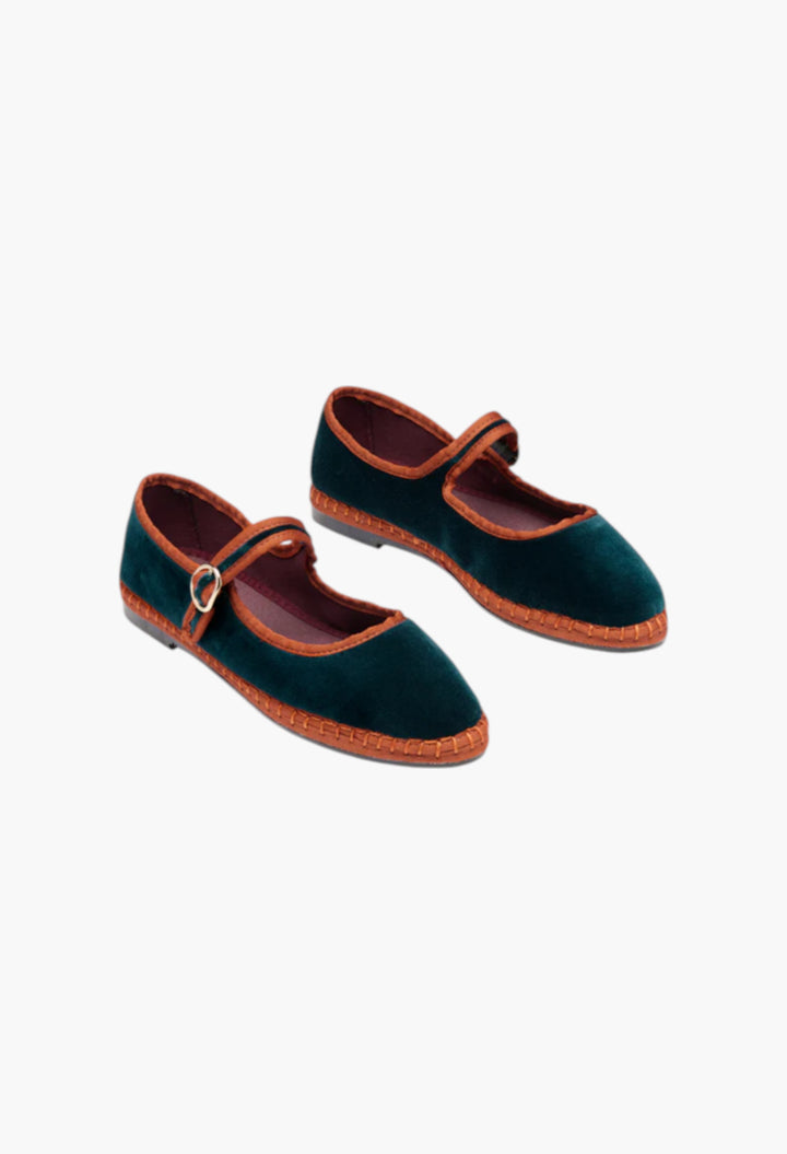 Dark Green With Orange Piping - Rebecca - GLAM MODA