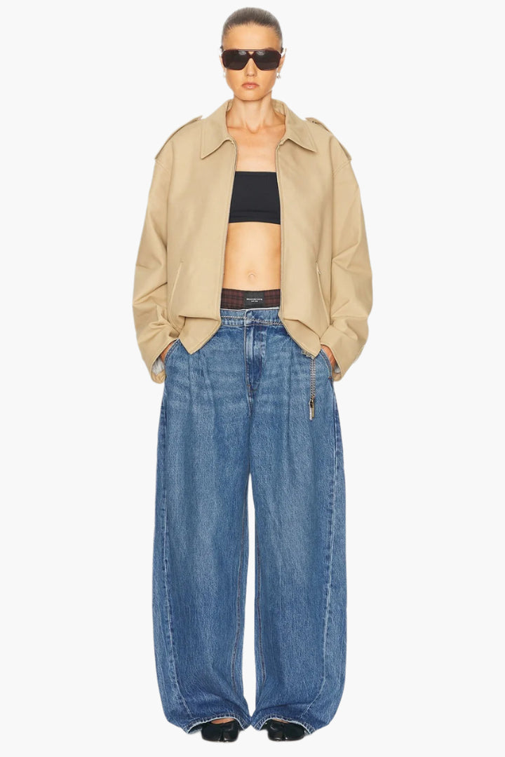 Deep Blue - Prestyled Pleated Wide Leg - GLAM MODA