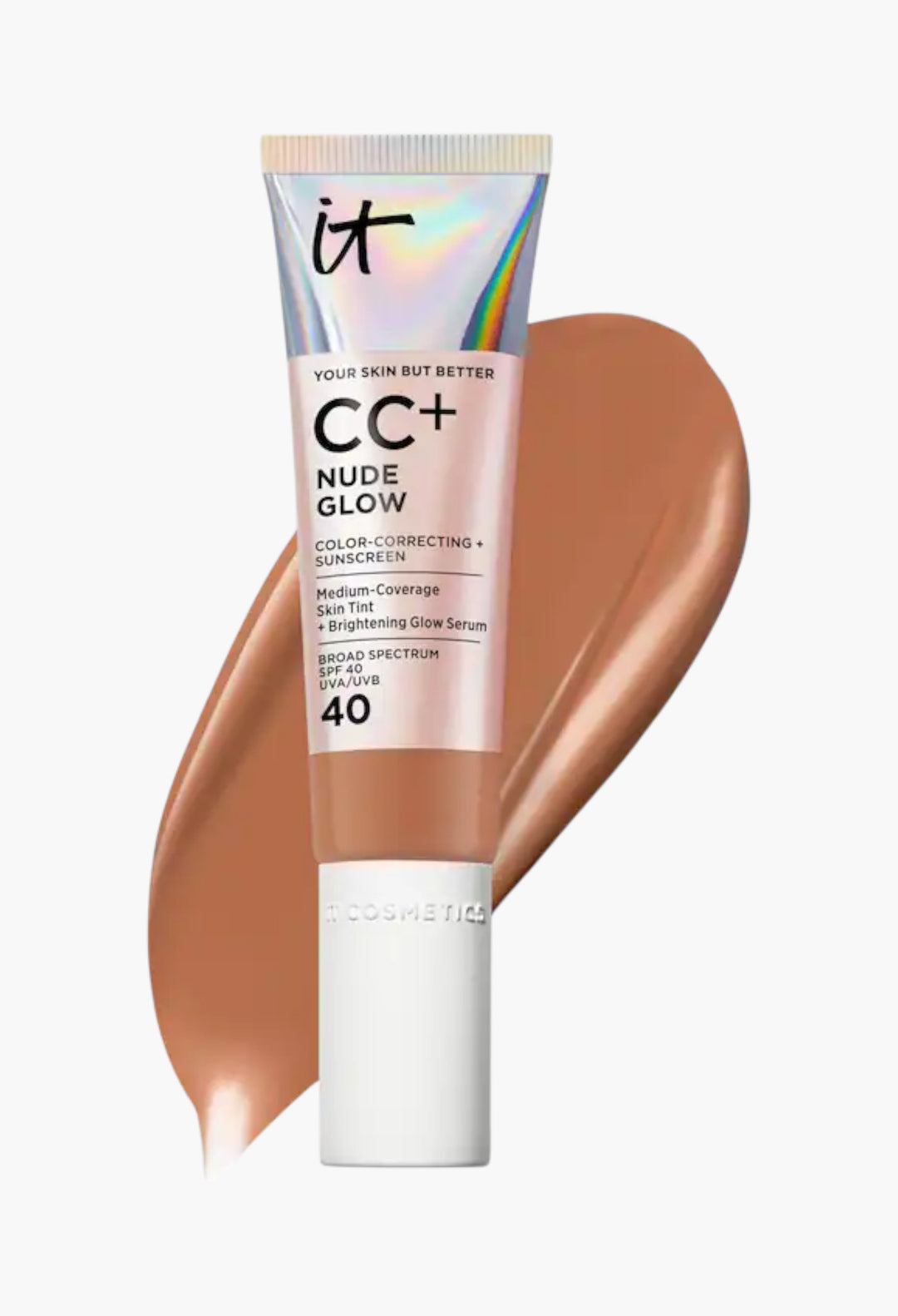 CC+ Nude Glow Lightweight Foundation + Glow Serum with SPF 40 and Niacinamide - GLAM MODA