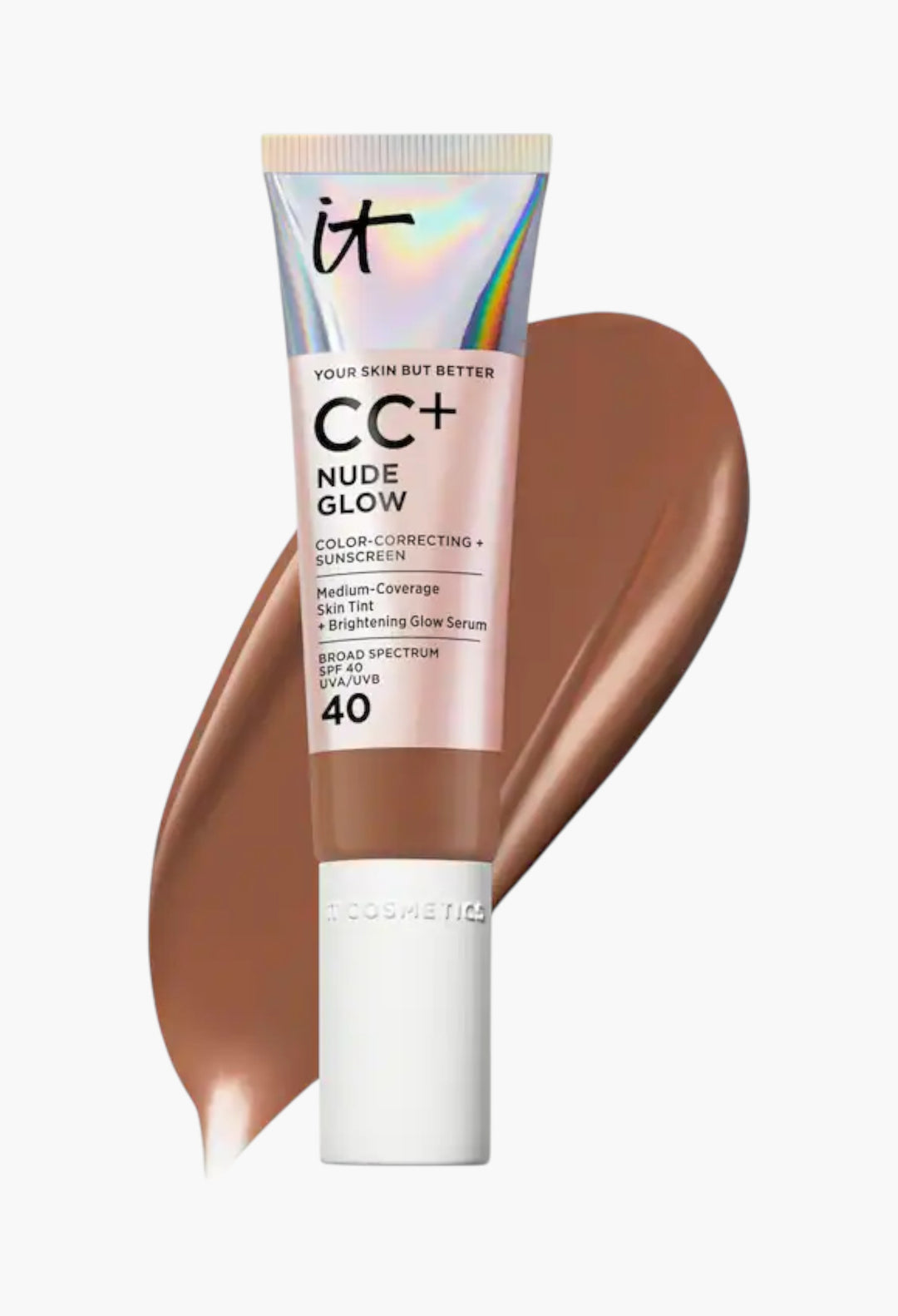 CC+ Nude Glow Lightweight Foundation + Glow Serum with SPF 40 and Niacinamide - GLAM MODA